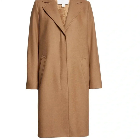 Boss Coluise Wool Blend Coat Camel Size 12 - Picture 5 of 12